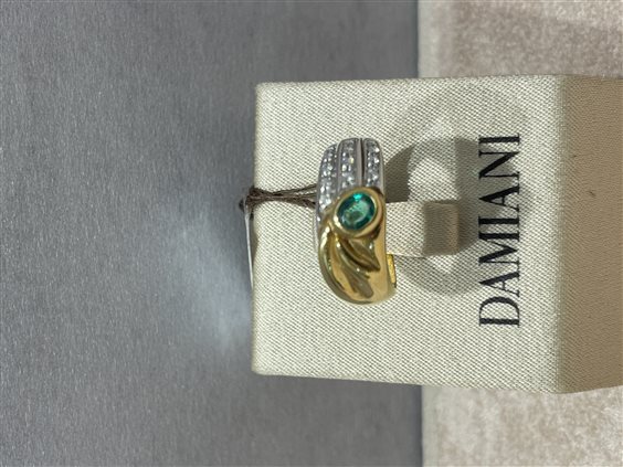 Anello Damiani Donna in Oro giallo Smeraldo 0.24 Ct DAS19421 - DAS19421
